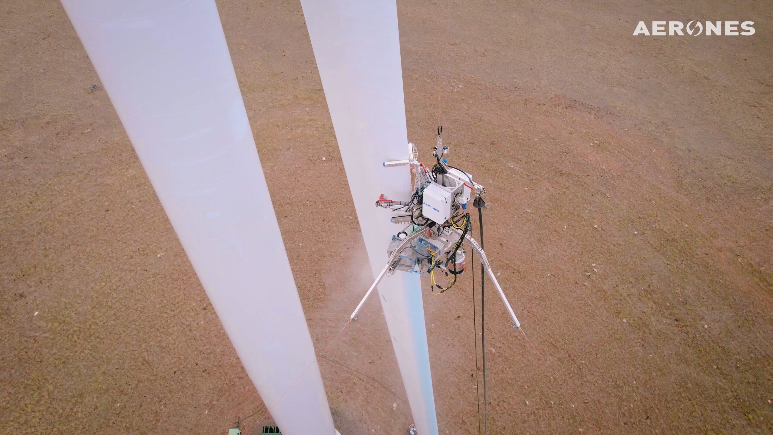 Aerones ice-phobic coating application on wind turbine blade