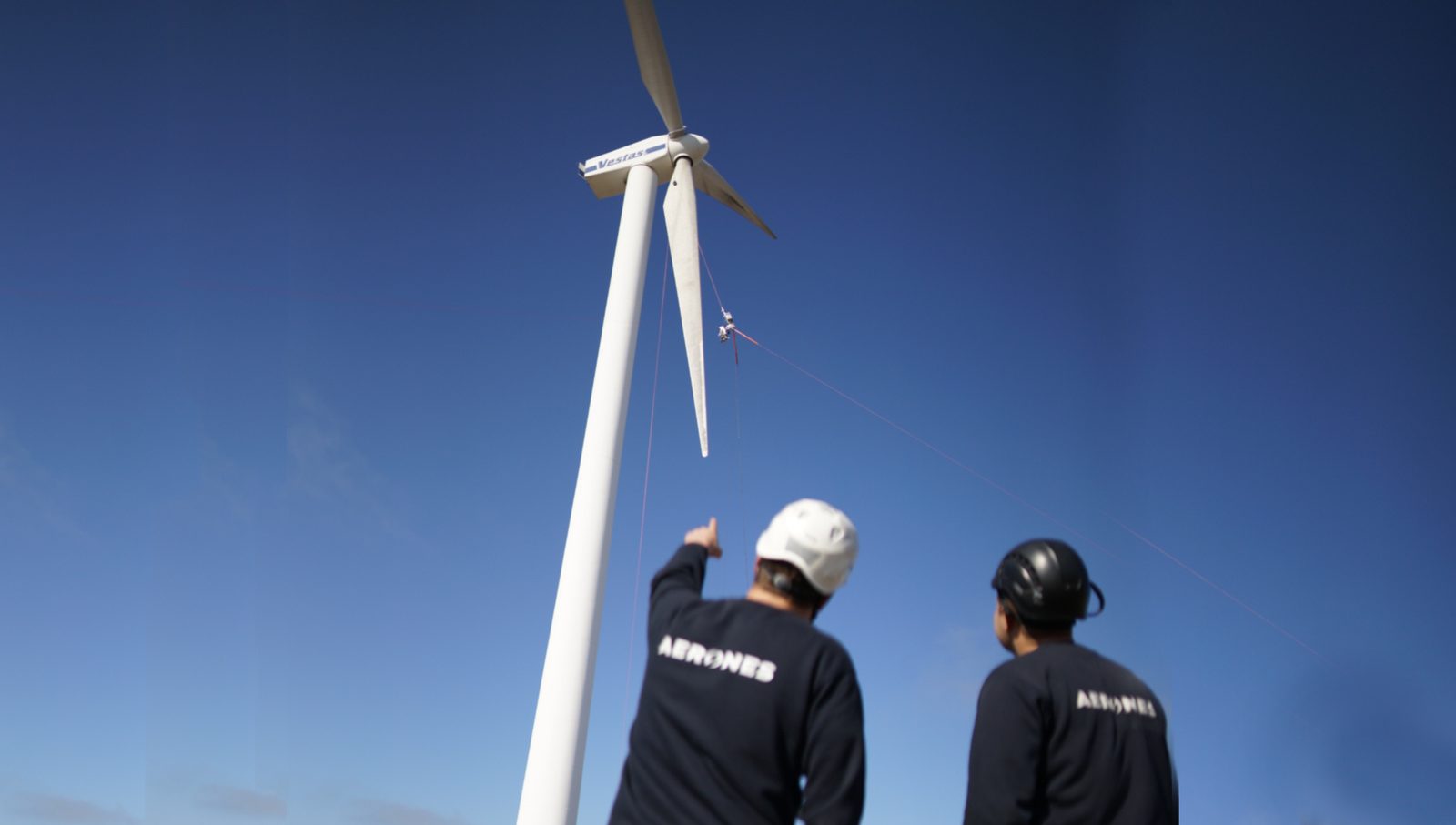 Aerones technicians in the field — team preparing for wind turbine service operations