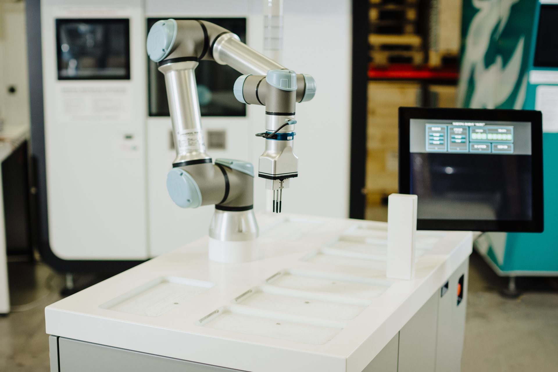 NOVAFlex station closeup — vision system identifying sample tubes